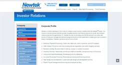 Desktop Screenshot of investor.newtekbusinessservices.com